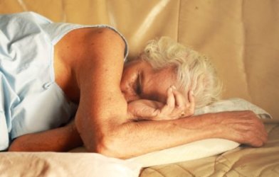 elderly, senior sleeping