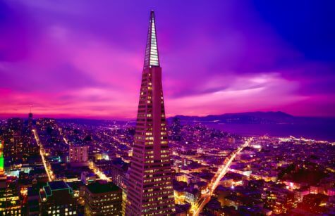 Skyline of San Francisco featuring Transamerica Pyramid
