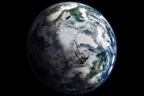Earth view from outer space