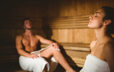 Couple in sauna