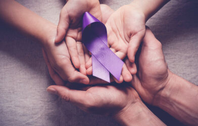 Pancreatic cancer awareness ribbon