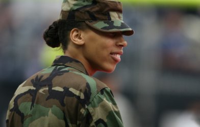 Woman in military, army