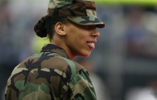 Woman in military, army