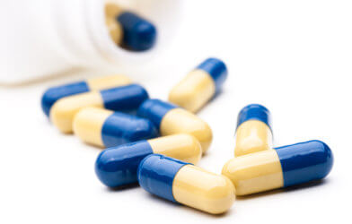 Yellow and blue pills, Cymbalta, duloxetine